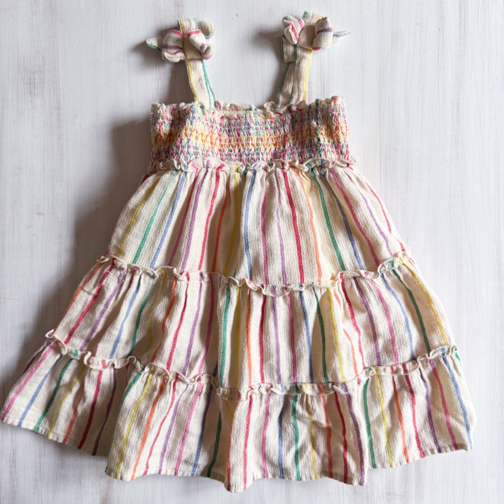 Cat & Jack rainbow stripe dress (size 2T)